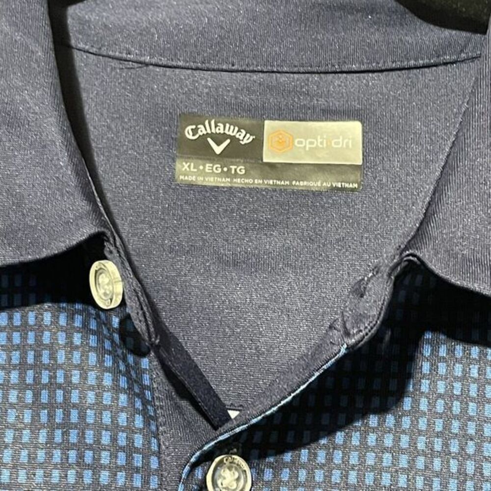 Callaway Opti Dri Shirt Men's XL Blue Ombré Polo Sun Protection Moisture Wicking - Picture 4 of 9
